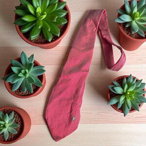 GIANNI VERSACE Men's Vintage Red Silk Tie